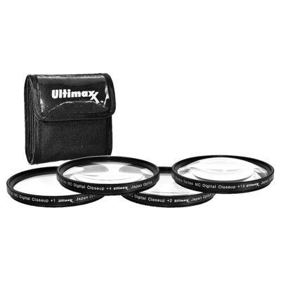 Bộ 4 Filter Marco Cận Cảnh +1 +2 +4 +10 Ultimaxx 58mm Studio Series MC